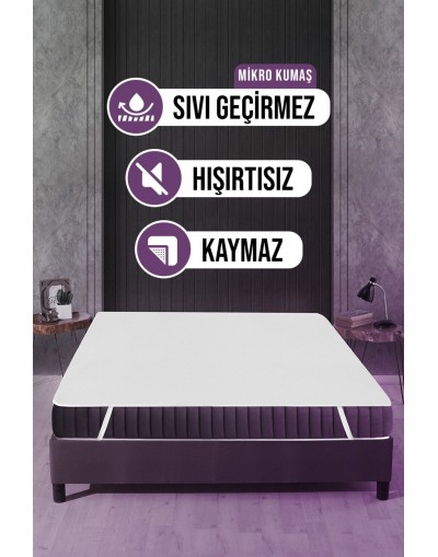 VAVEY Su Sıvı Geçirmez Su Emmez Terletmez Yatak Koruyucu Alezi Mikro 140x200cm Dört Köşe Lastikli