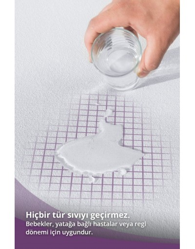 VAVEY Su Sıvı Geçirmez Su Emmez Terletmez Yatak Koruyucu Alezi Pamuklu 100x200cm Dört Köşe Lastikli